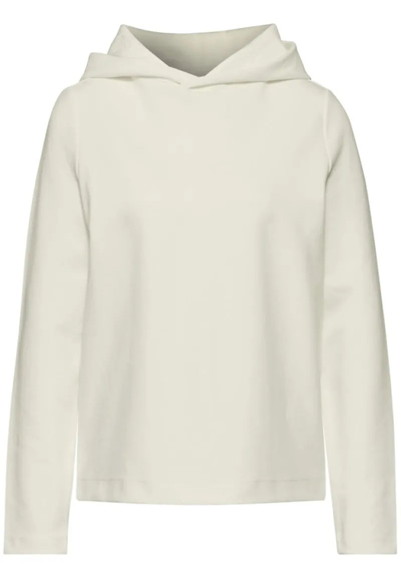 Cecil Pullover & Sweatshirts*Twill Sweat Hoodie vanilla white