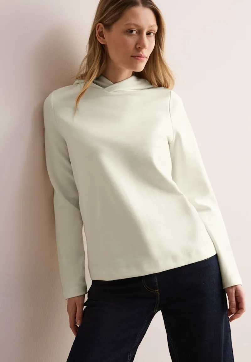 Cecil Pullover & Sweatshirts*Twill Sweat Hoodie vanilla white