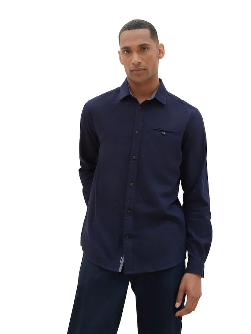 Tom Tailor Hemden*Twill-Hemd mit Struktur sky captain blue