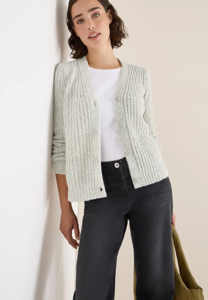 Cecil Pullover & Sweatshirts*Two Tone Cardigan metal grey melange
