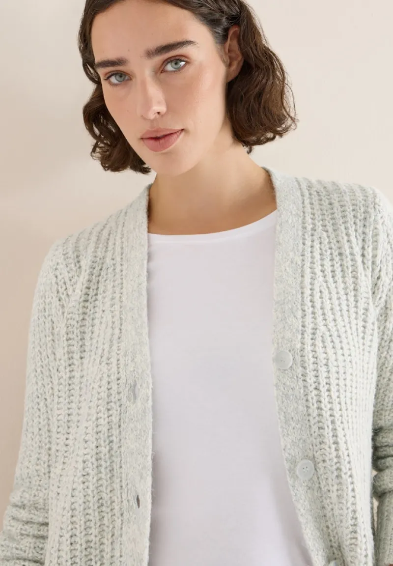 Cecil Pullover & Sweatshirts*Two Tone Cardigan metal grey melange