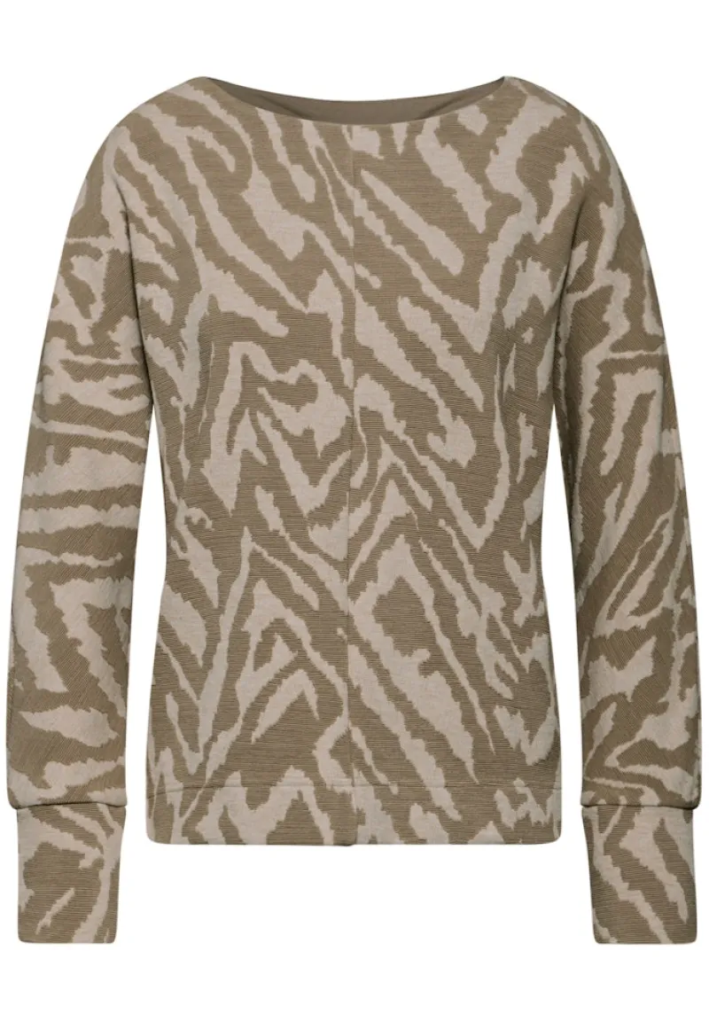 Street One Pullover & Sweatshirts*Two-Tone Jaquard Shirt honey sand