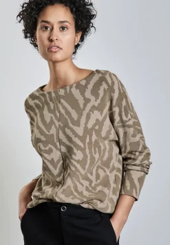 Street One Pullover & Sweatshirts*Two-Tone Jaquard Shirt honey sand