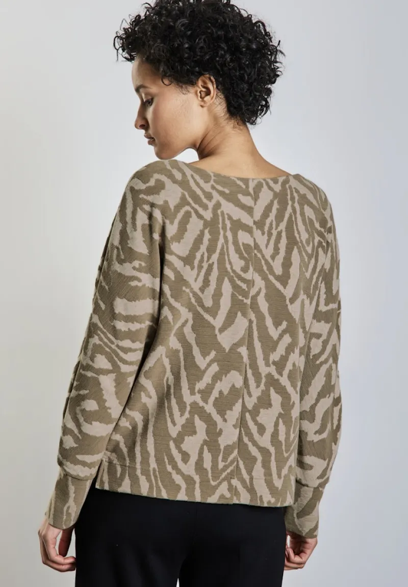 Street One Pullover & Sweatshirts*Two-Tone Jaquard Shirt honey sand