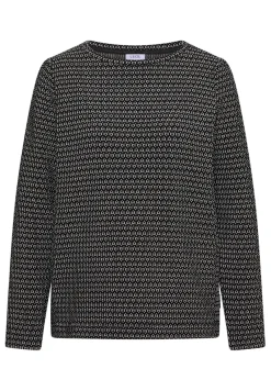 Cecil Shirts*Two-Tone Strukturshirt Black