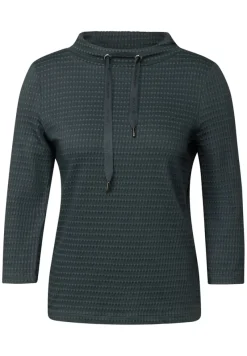 Cecil Shirts*Two-Tone Strukturshirt slate khaki