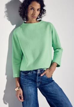 Street One Pullover & Sweatshirts*Two-Tone Strukturshirt tendril green