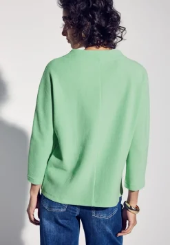 Street One Pullover & Sweatshirts*Two-Tone Strukturshirt tendril green