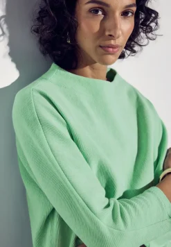 Street One Pullover & Sweatshirts*Two-Tone Strukturshirt tendril green
