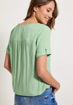 Cecil Blusen*Unifarbene Basic Bluse fresh salvia green