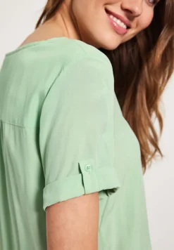 Cecil Blusen*Unifarbene Basic Bluse fresh salvia green