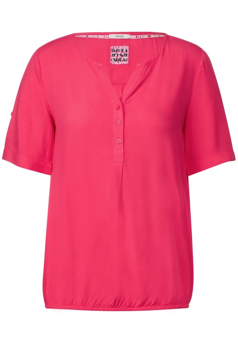 Cecil Blusen*Unifarbene Basic Bluse strawberry red