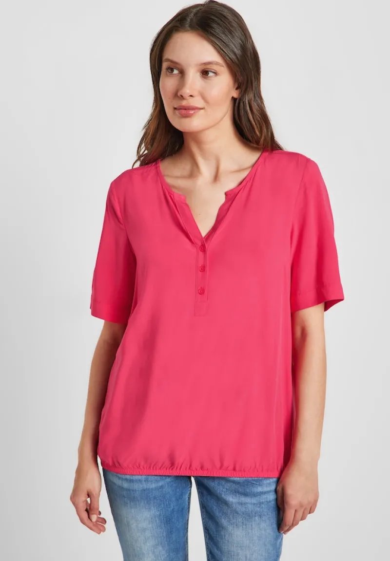 Cecil Blusen*Unifarbene Basic Bluse strawberry red