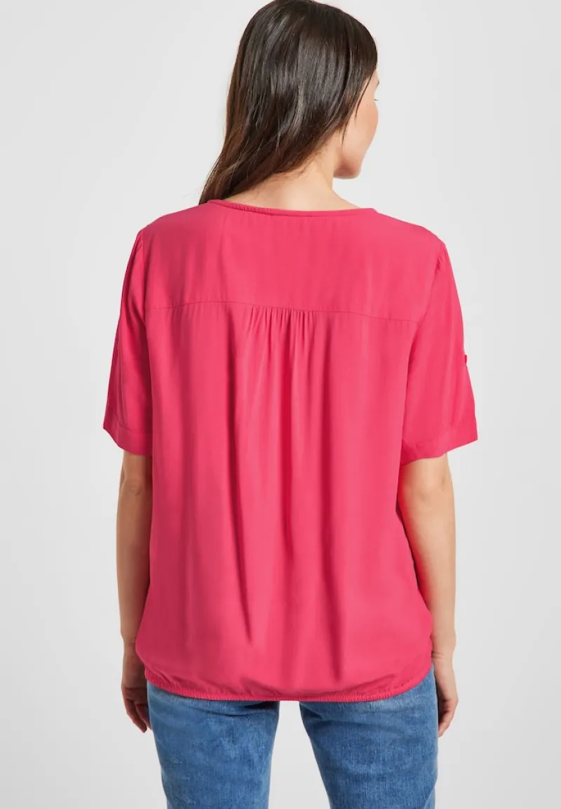 Cecil Blusen*Unifarbene Basic Bluse strawberry red