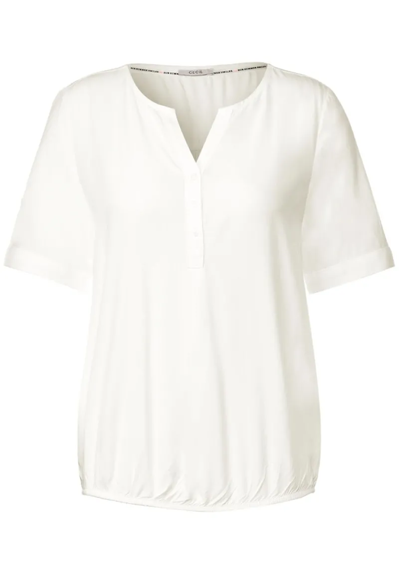 Cecil Blusen*Unifarbene Basic Bluse vanilla white