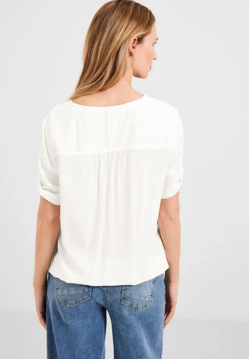 Cecil Blusen*Unifarbene Basic Bluse vanilla white