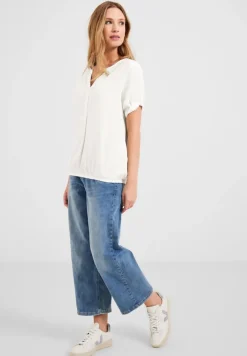 Cecil Blusen*Unifarbene Basic Bluse vanilla white