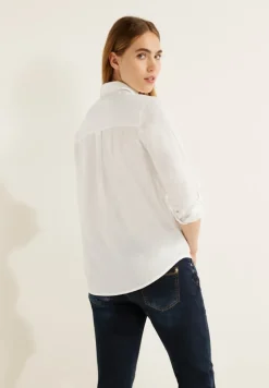 Cecil Blusen*Unifarbene Baumwollbluse vanilla white
