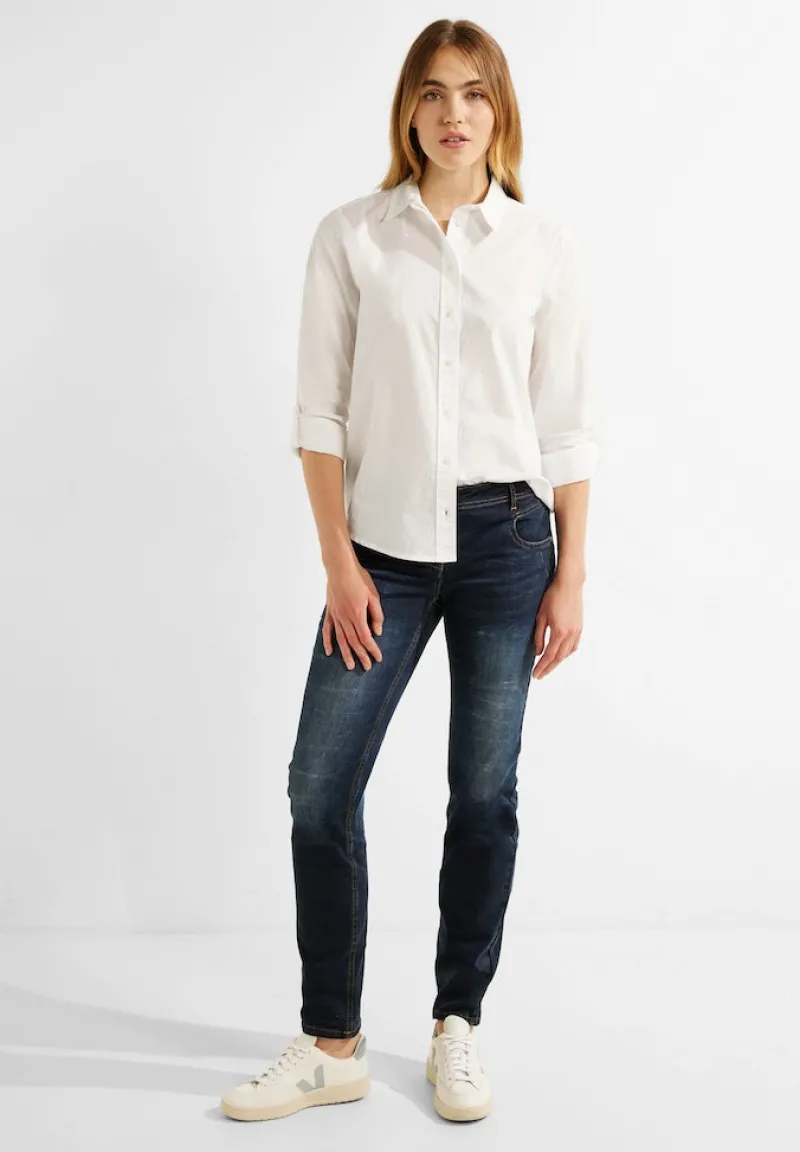 Cecil Blusen*Unifarbene Baumwollbluse vanilla white