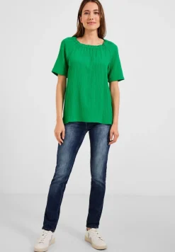 Cecil Blusen*Unifarbene Struktur Bluse fresh green