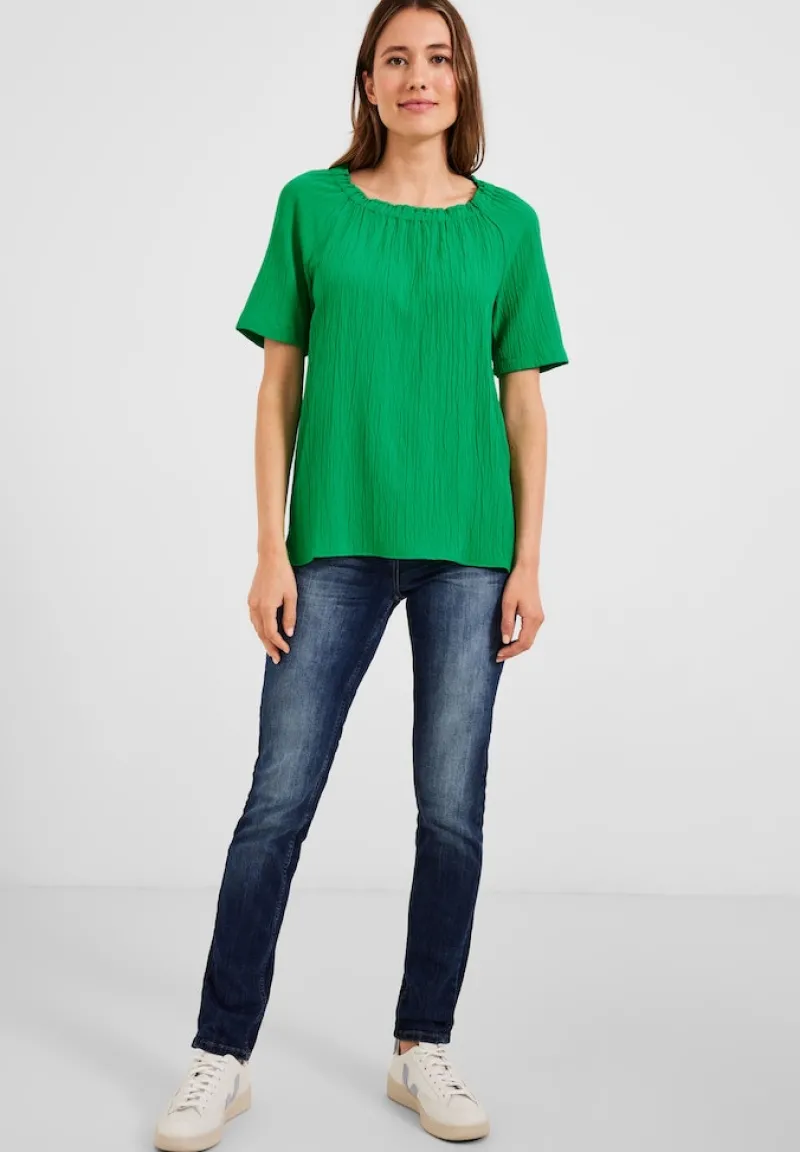 Cecil Blusen*Unifarbene Struktur Bluse fresh green