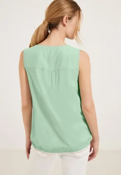 Cecil Blusen*Unifarbenes Blusentop fresh salvia green