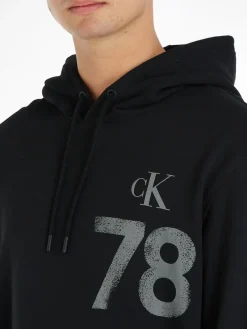 Calvin Klein Jeans Pullover & Sweatshirts*VARSITY 1978 HOODY ck black