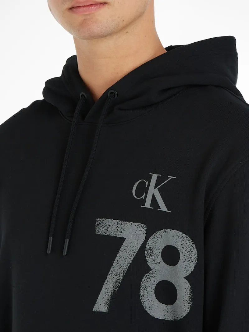 Calvin Klein Jeans Pullover & Sweatshirts*VARSITY 1978 HOODY ck black