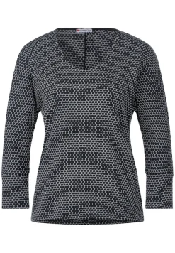 Street One Shirts*V-Ausschnitt Shirt deep blue melange