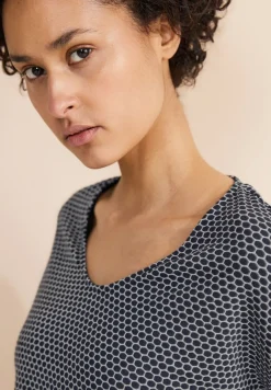 Street One Shirts*V-Ausschnitt Shirt deep blue melange