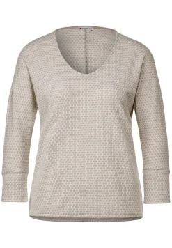 Street One Shirts*V-Ausschnitt Shirt spring sand melange