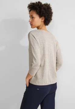 Street One Shirts*V-Ausschnitt Shirt spring sand melange