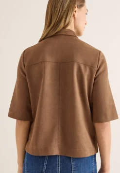 Cecil Blusen*Veloursbluse mocha caramel