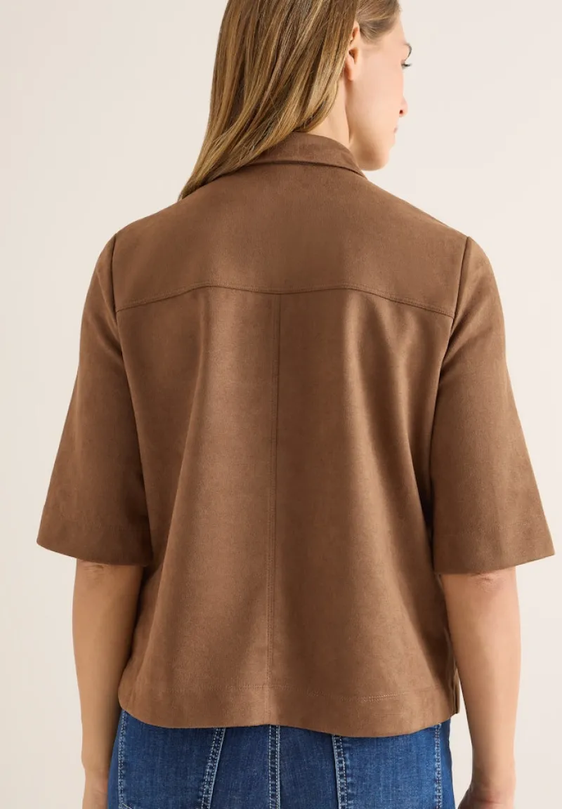 Cecil Blusen*Veloursbluse mocha caramel