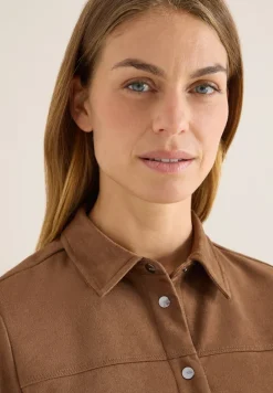 Cecil Blusen*Veloursbluse mocha caramel