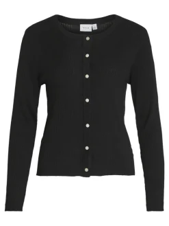 Vila Pullover & Sweatshirts*VIABELLA RIB L/S KNIT CARDIGAN Black
