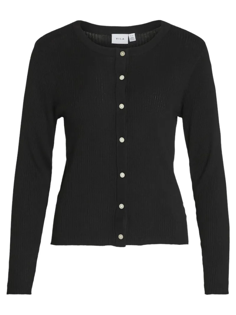 Vila Pullover & Sweatshirts*VIABELLA RIB L/S KNIT CARDIGAN Black