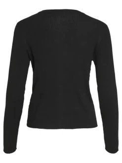 Vila Pullover & Sweatshirts*VIABELLA RIB L/S KNIT CARDIGAN Black