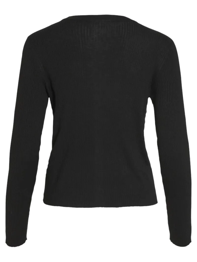 Vila Pullover & Sweatshirts*VIABELLA RIB L/S KNIT CARDIGAN Black