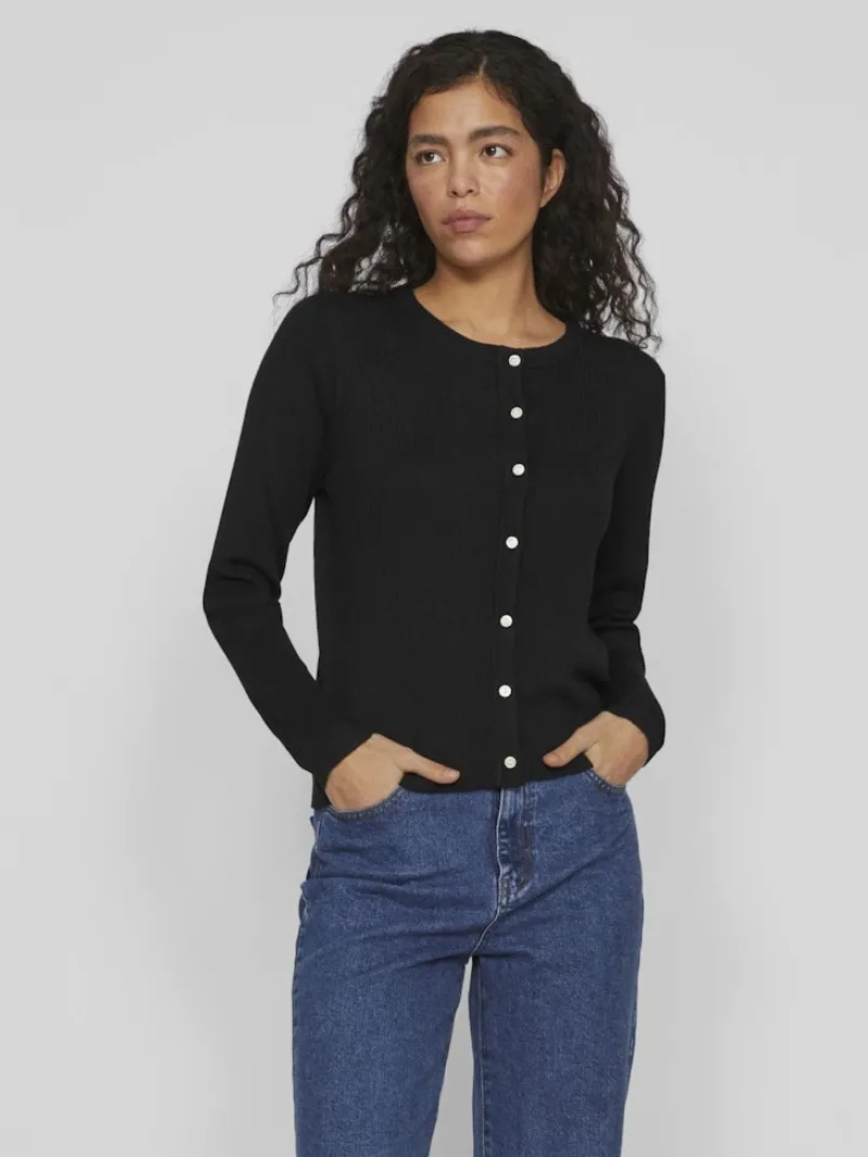 Vila Pullover & Sweatshirts*VIABELLA RIB L/S KNIT CARDIGAN Black