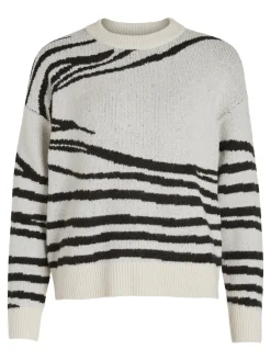 Vila Pullover & Sweatshirts*VIALIRA NEW L/S O-NECK KNIT TOP/SU Super Light Natural Melan