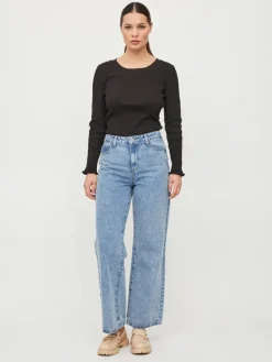 Vila Shirts*VIBALU L/S RIB TOP Black