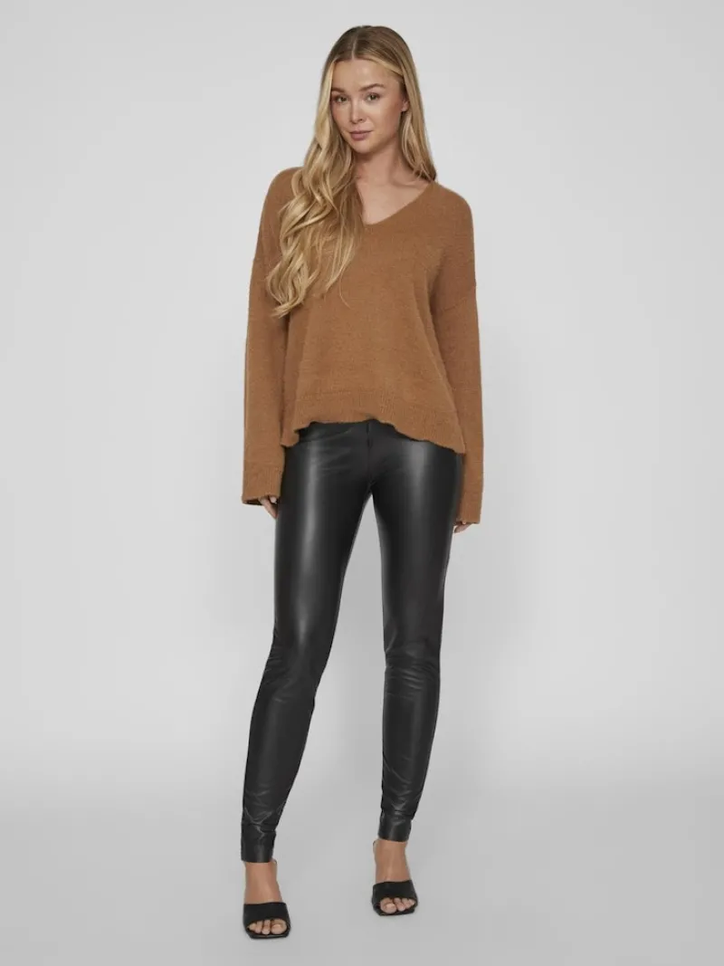 Vila Hosen*VIBARB COATED HW LEGGING - NOOS Black