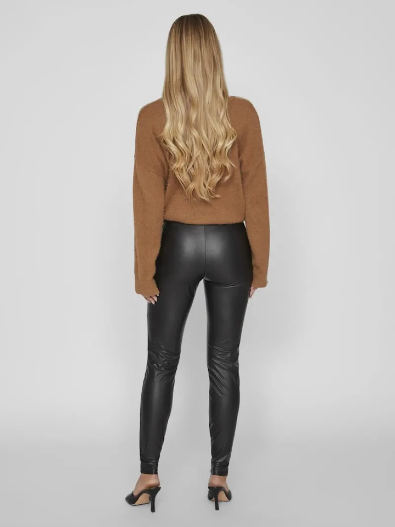 Vila Hosen*VIBARB COATED HW LEGGING - NOOS Black