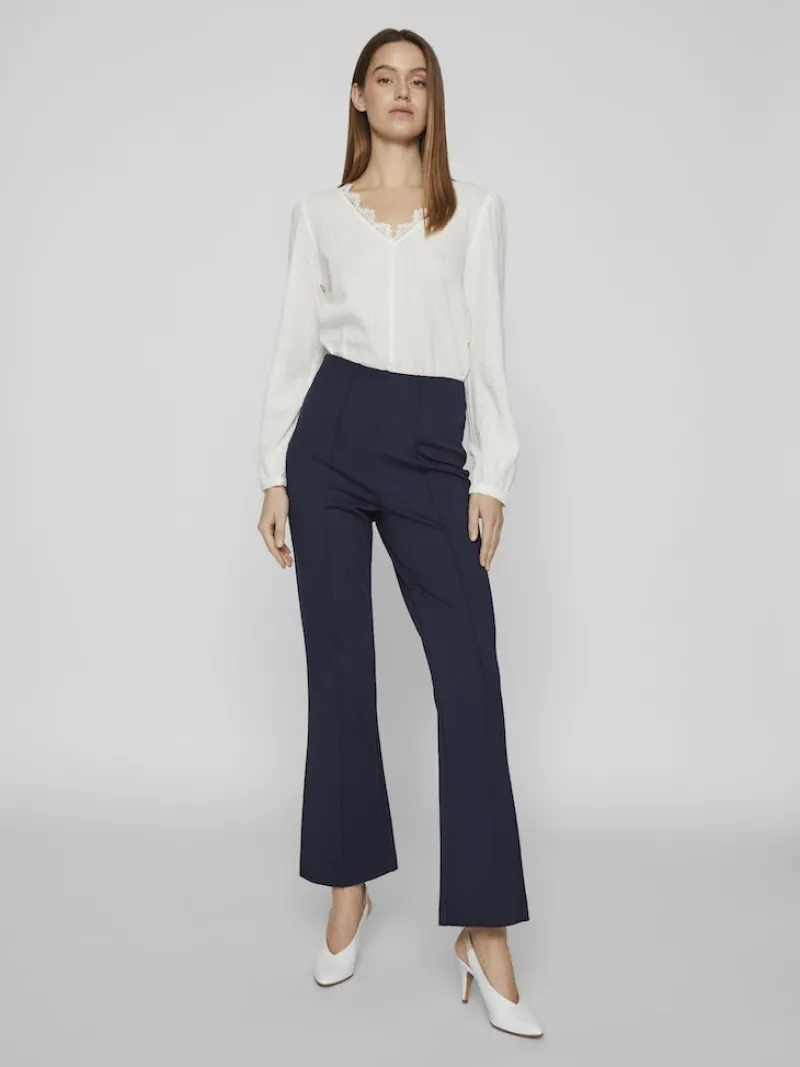 Vila Hosen*VIBILLIE HW PANTS - NOOS Navy Blazer