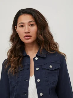 Vila Jacken*VIBIRKINA 3/4 DENIM JACKET/LS Total Eclipse
