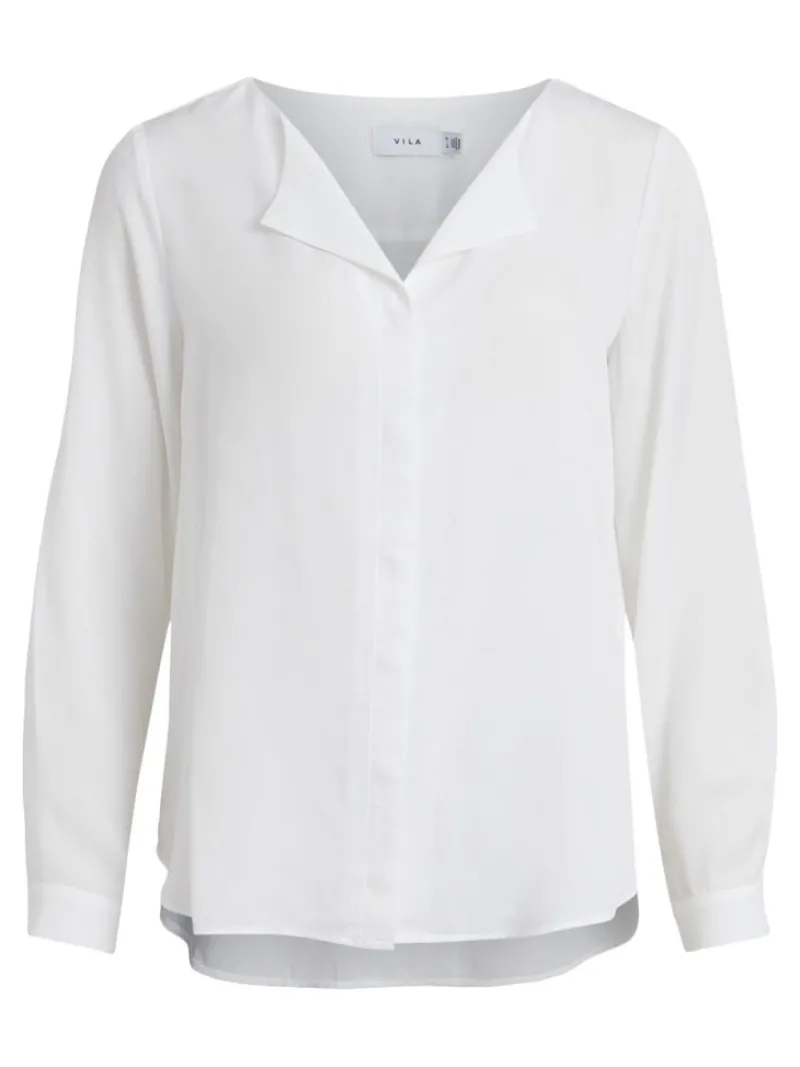 Vila Blusen*VIBIYA L/S SHIRT - EX Snow White