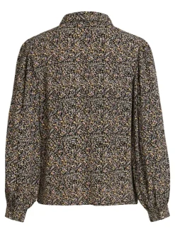 Vila Blusen*VICAMILINA L/S SHIRT/SU Black