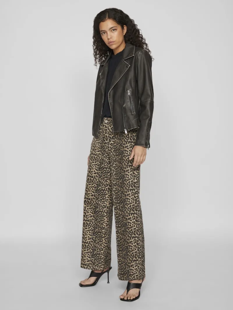 Vila Jacken*VICARA WASHED COATED JACKET Black