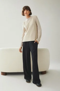 Vila Hosen*VICLUA HW WIDE PANTS-NOOS black beauty